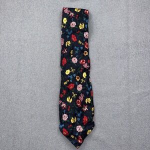 Altea Milano For Nordstrom Tie 100% Silk Made In Italy Floral  60"X4"